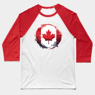 Happy Canada Day Canadian Flag Baseball T-Shirt